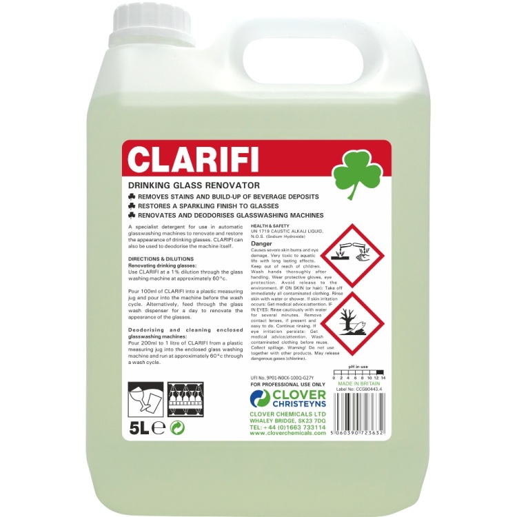 Clover Chemicals Clarifi Drinking Glass Renovator (369)